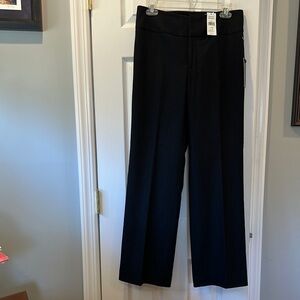 Classic Black Wide-Leg Wool with lining Trousers